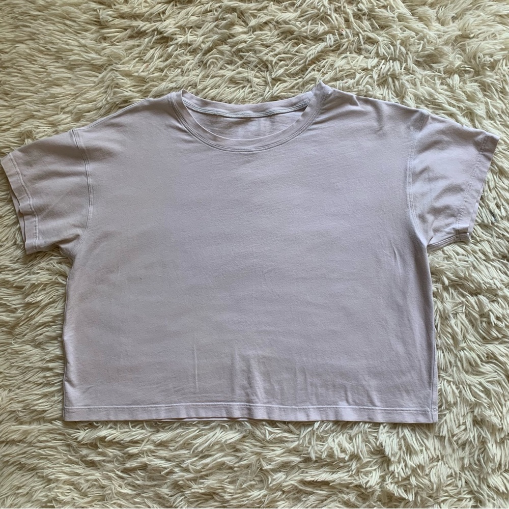 Lululemon Cropped White T-Shirt